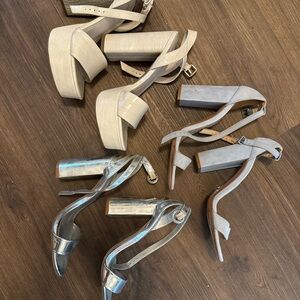 3 pairs heels 7.5-8 US women’s